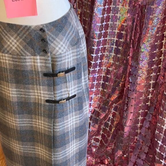 NWOT VINTAGE WRAP MAXI SKIRT in size 10 in a wool blend - Picture 4 of 11